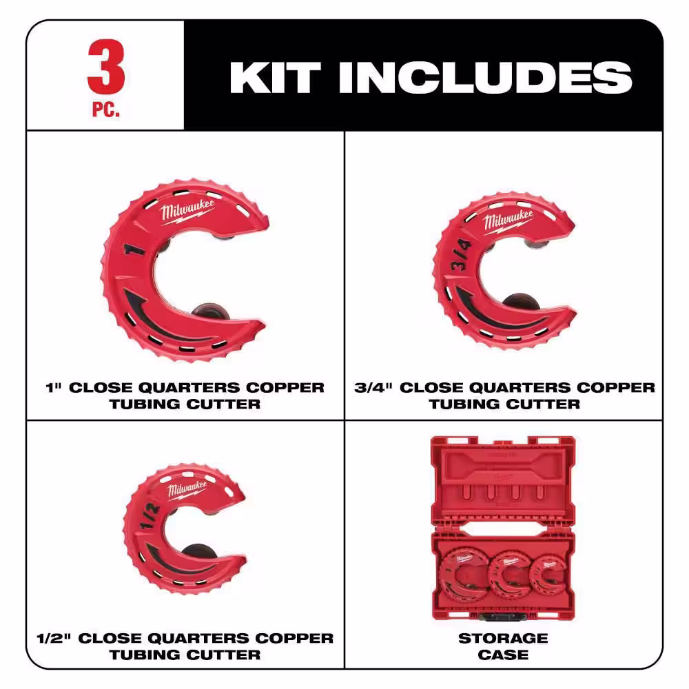 Milwaukee 1/2 in. to 1 1/2 in. Copper Tubing Cutter Handtool Set with Reaming Pen