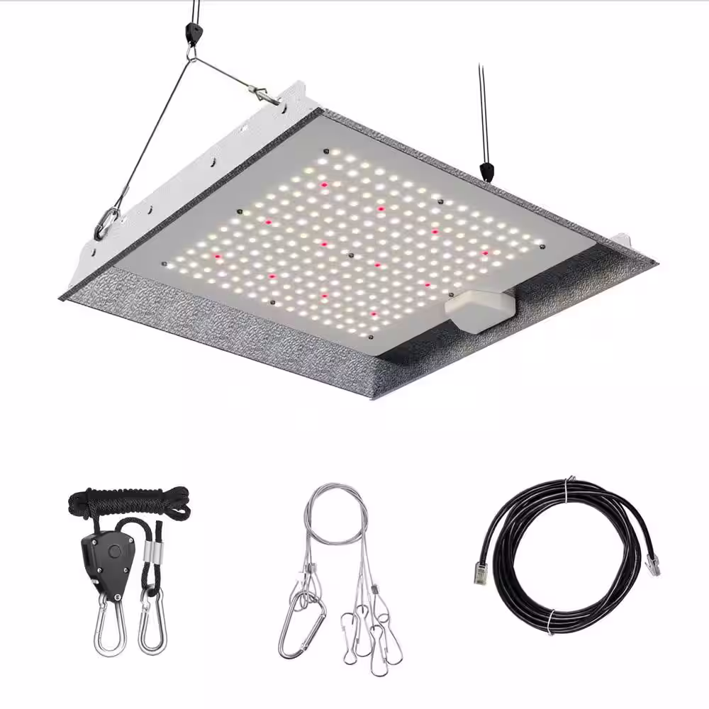 BLUME LED HYDROPONICS Blume 100-Watt Full Spectrum LED Grow Light with Daisy Chain for Indoor Plants, with Bright White Color Temperature