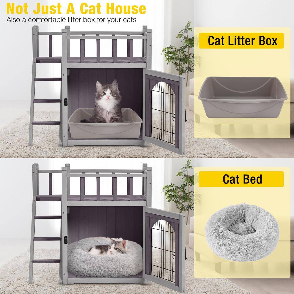 None Wooden Dog/Cat House Outdoor and Indoor, Feral Pet Houses