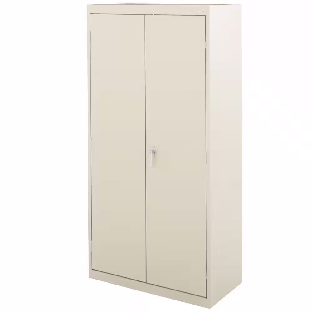 Sandusky Classic Series Steel Combination Cabinet with Adjustable Shelves in Putty (72 in. H x 36 in. W x 18 in. D)