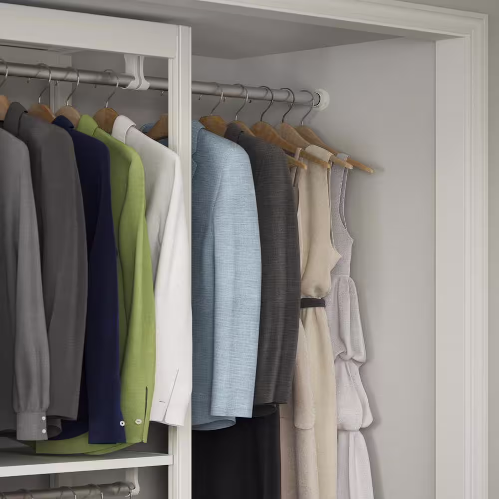 CLOSETS By LIBERTY 24 in. Customizable Classic White Closet Rod