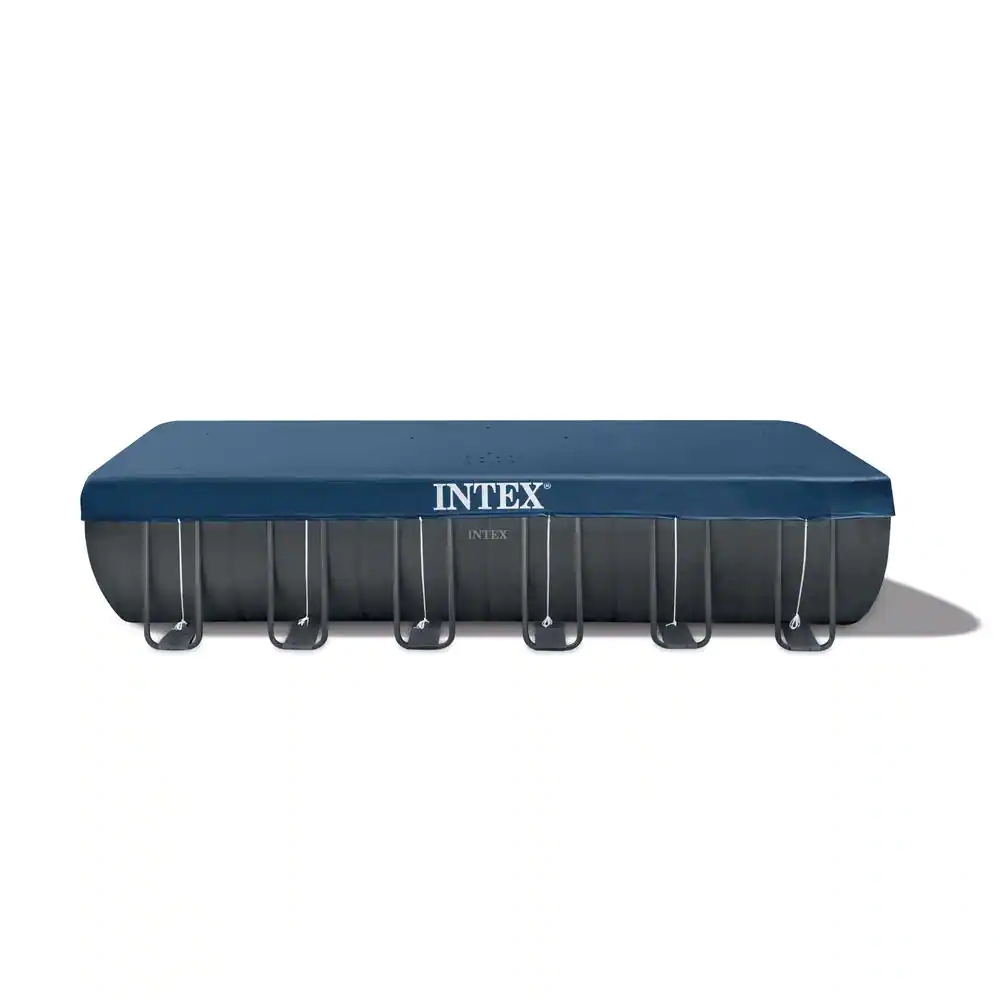 Intex 24 ft. x 12 ft. x 52 in. Rectangular Ultra XTR Frame Swimming Pool with Sand Filter