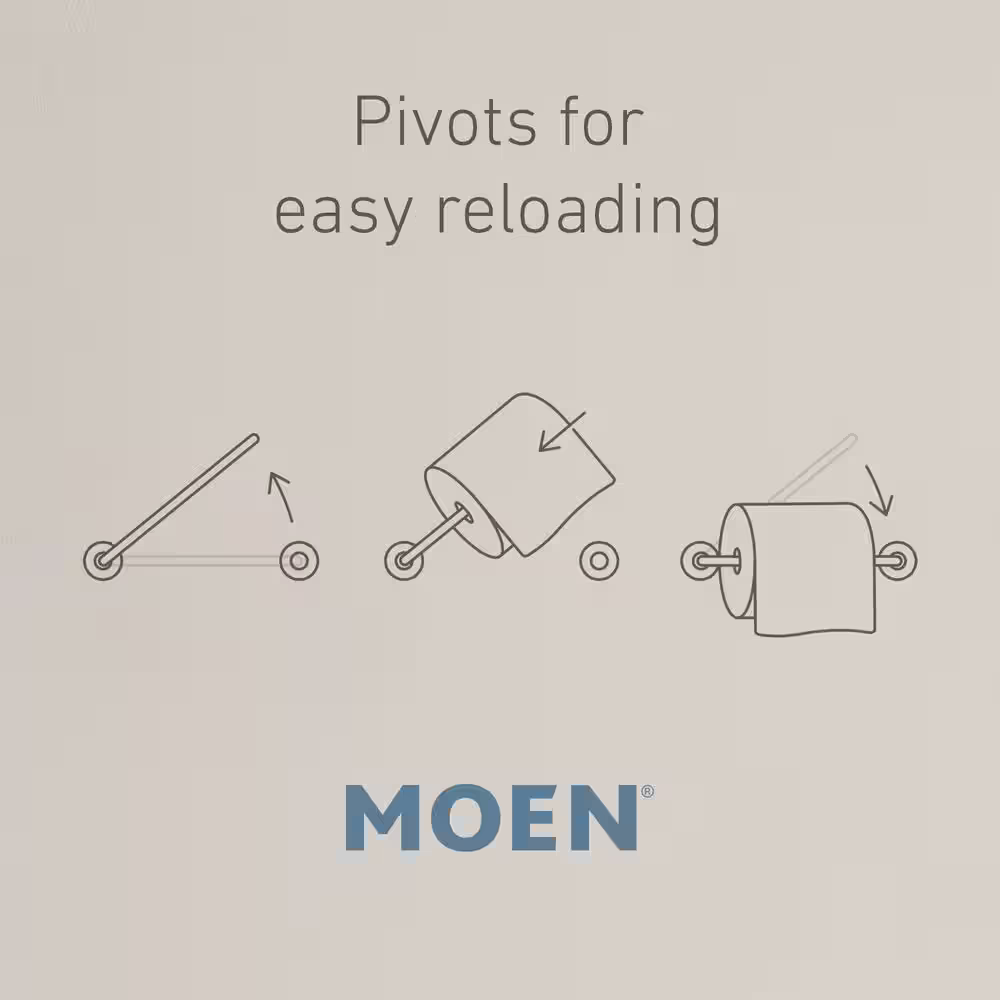 MOEN Kingsley Pivoting Double Post Toilet Paper Holder in Oil Rubbed Bronze