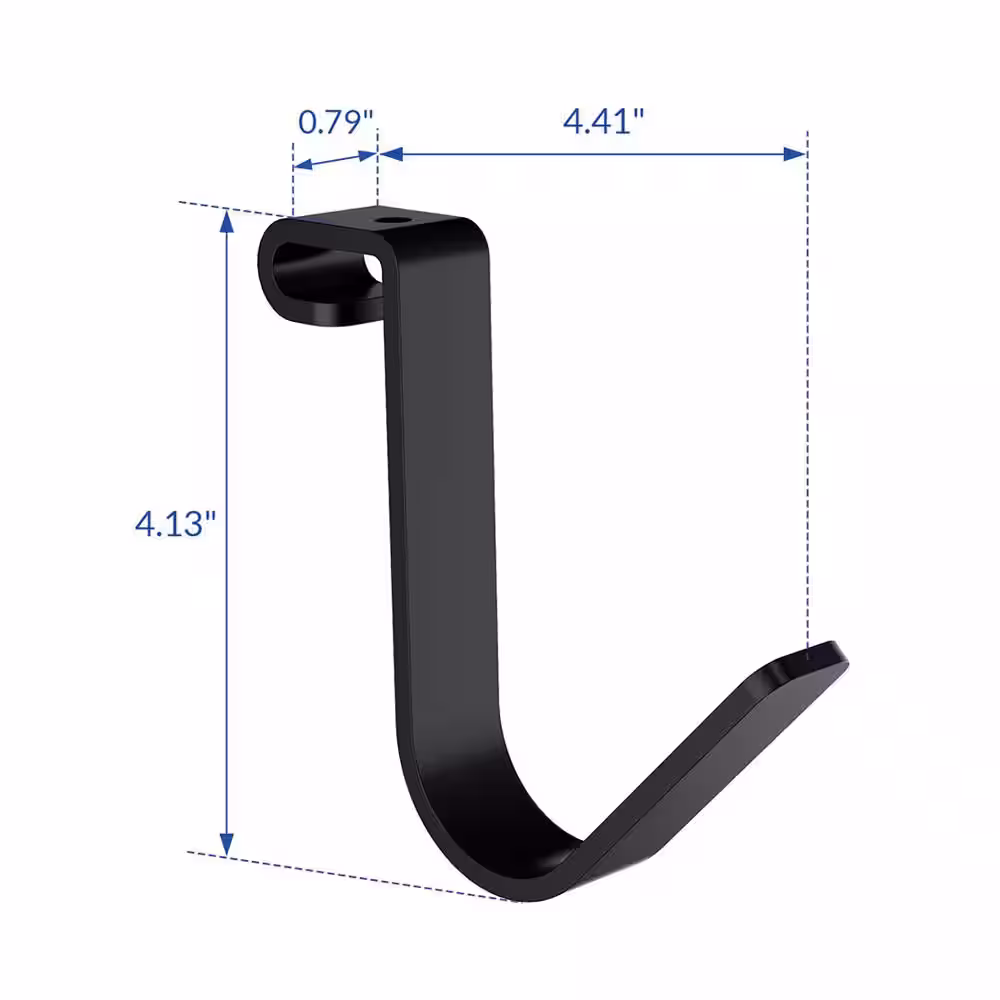FLEXIMOUNTS Accessory Hook for Overhead Ceiling Mount Garage Storage Rack in Black
