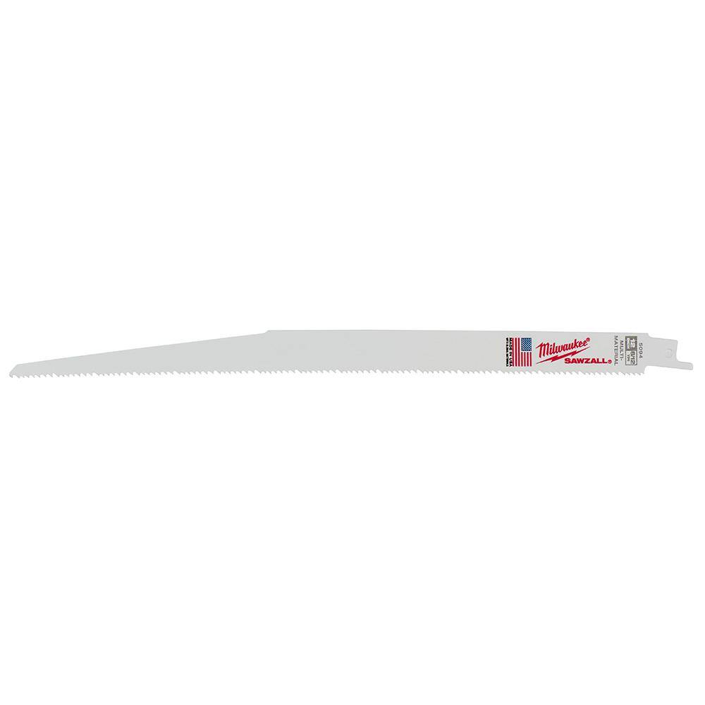 Milwaukee 12 in. 8/12 Teeth per in. Multi-Material Cutting Sawzall Reciprocating Saw Blades (10 Pack)