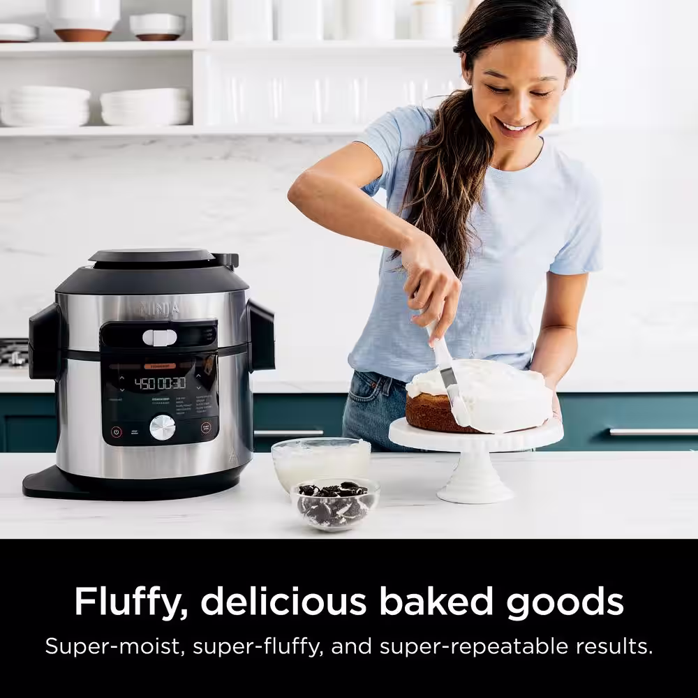NINJA Foodi 8 qt. XL 14-in-1 Stainless Steel Electric Pressure Cooker Steam Fryer with Smart Lid (OL601)