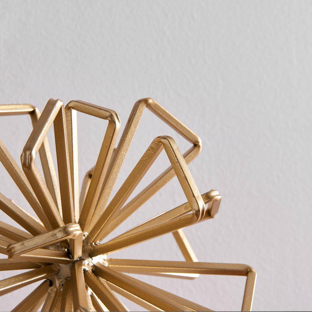 DANYA B 8.625 in. Geometric Gold Starburst Sculpture (Set of 2)