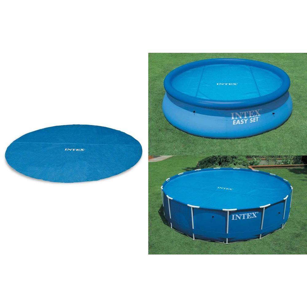 Intex Intex 12 ft. Pool Cover with 12 ft. x 2.5 ft. Metal Frame Pool with Intex Filters (6-Pack)