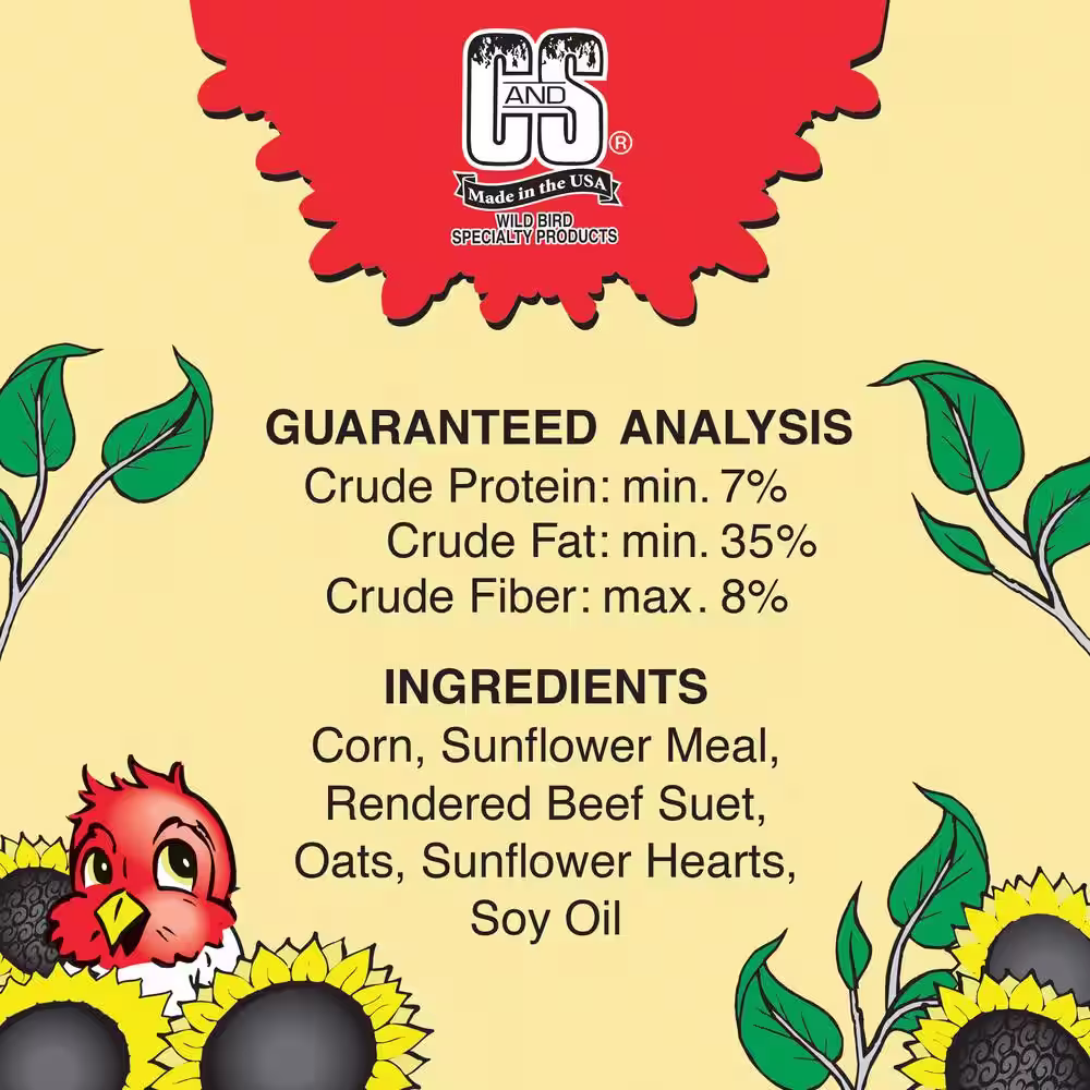 C and S Products 0.73 lb. Wildbird Food No Melt Suet Dough