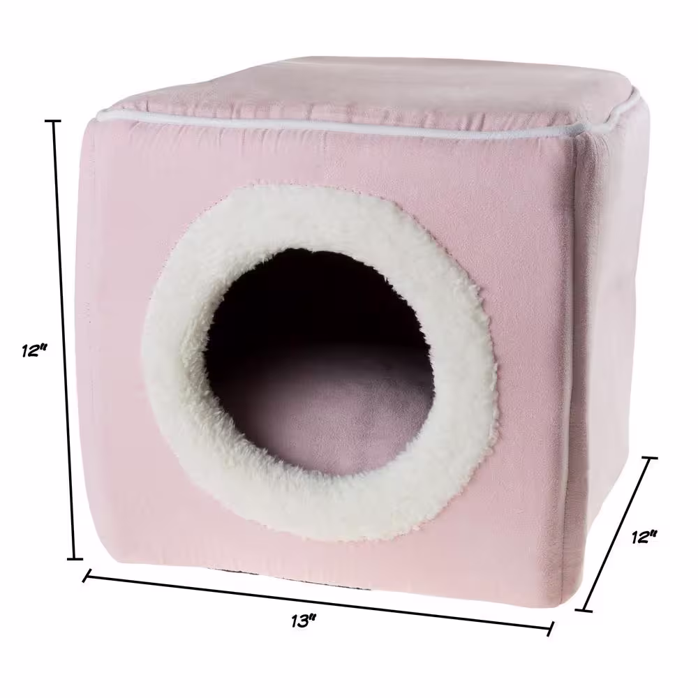 Petmaker Small Pink Cozy Cave Pet Cube