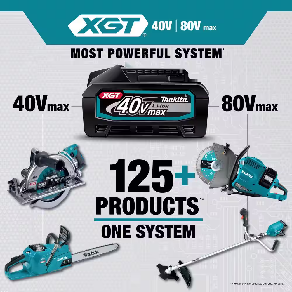 Makita 40V max XGT Lithium-Ion Brushless Cordless 6-1/2 in. Plunge Circular Saw Kit, AWS Capable, (4.0Ah)