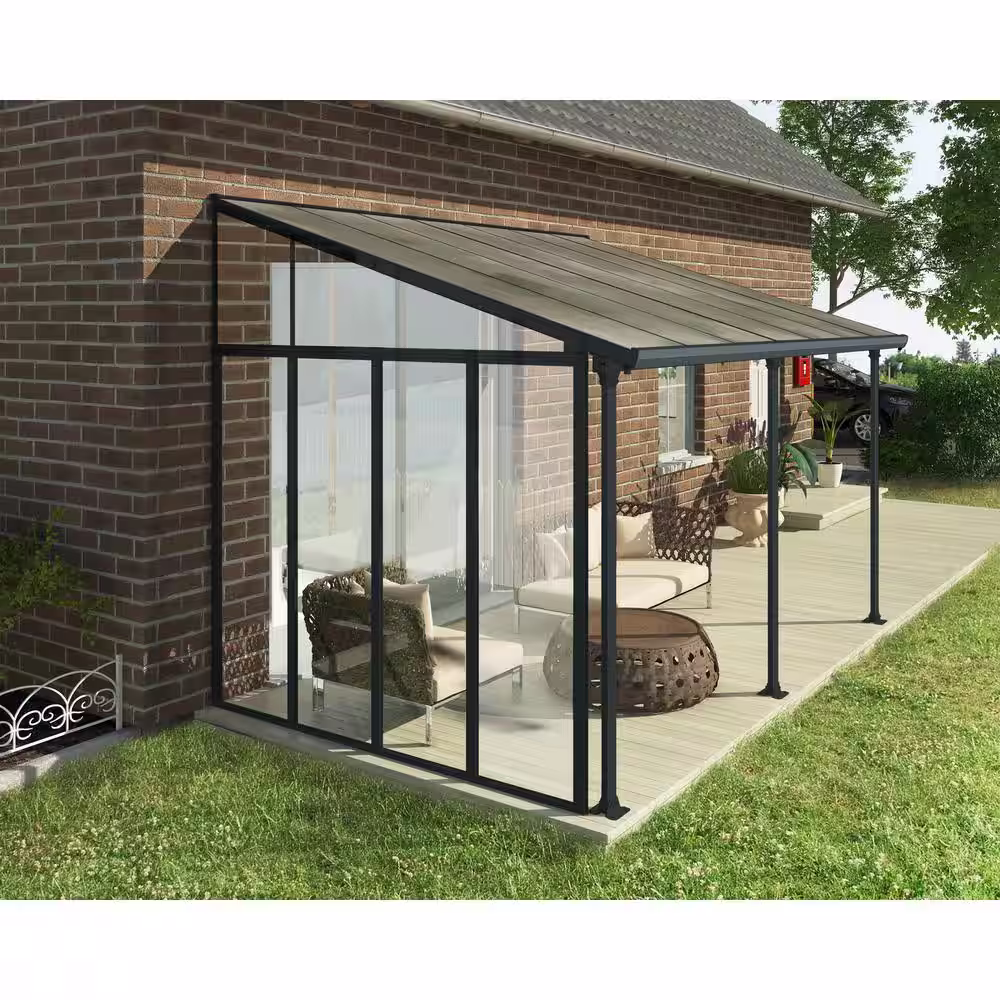 CANOPIA by PALRAM 10 ft. Series Patio Cover SideWall in Gray