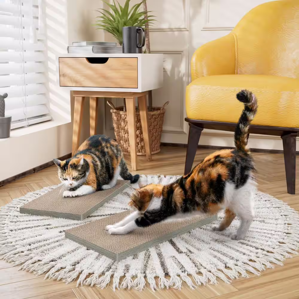 Way Basics Eco zBoard London Grey Premium Cat Scratcher (2-Pack)
