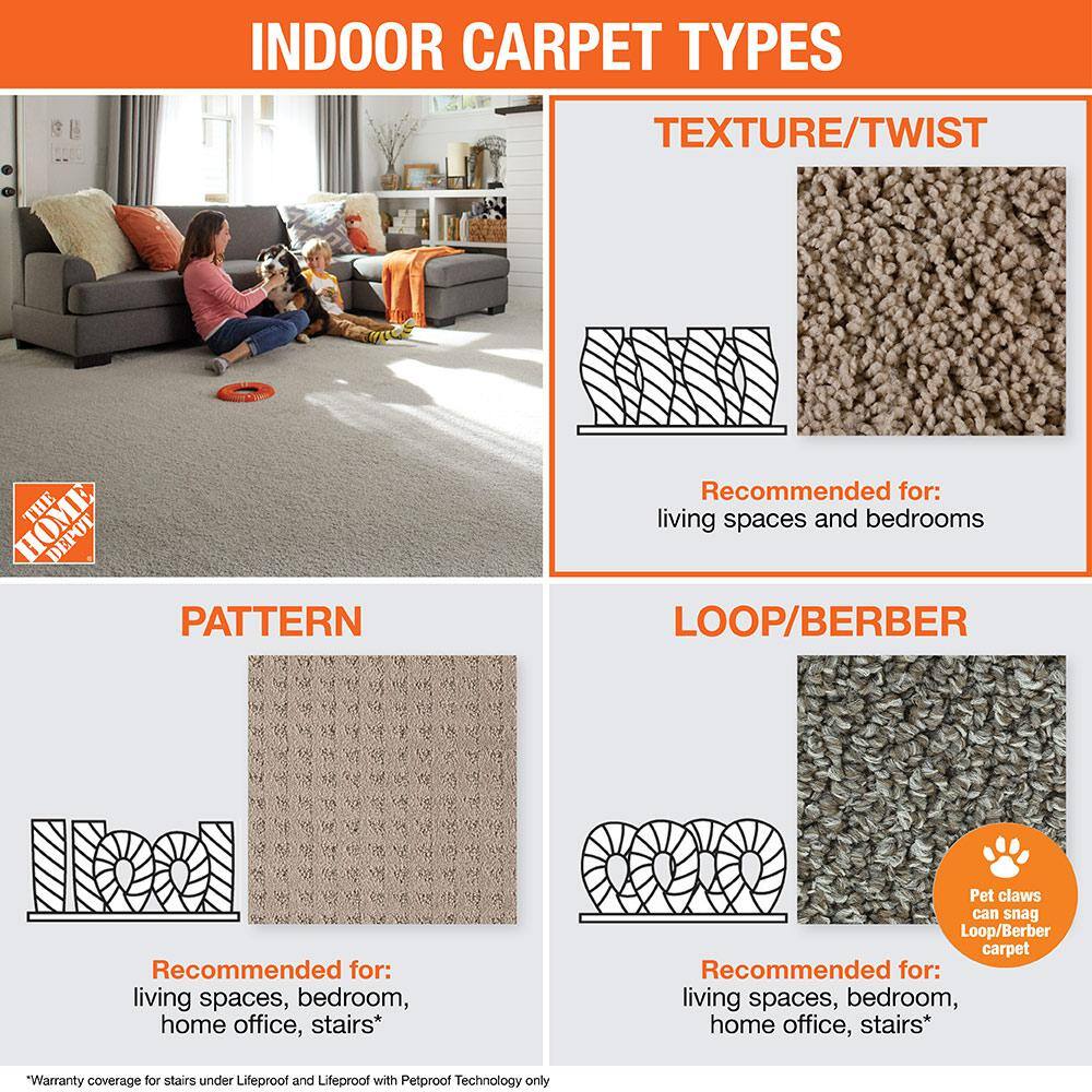 Home Decorators Collection Top Gear I  - Chart Room - Brown 30 oz. Polyester Texture Installed Carpet