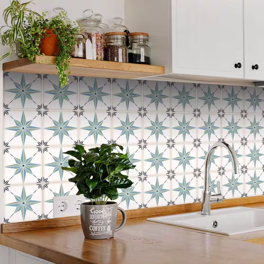 None Green B61 4 in. x 4 in. Vinyl Peel and Stick Tile (24 Tiles, 2.67 sq. ft./Pack)