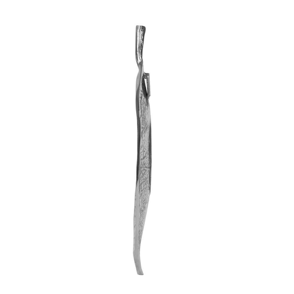 Noble House Calef Raw Nickel Aluminum Leaf Wall Decor