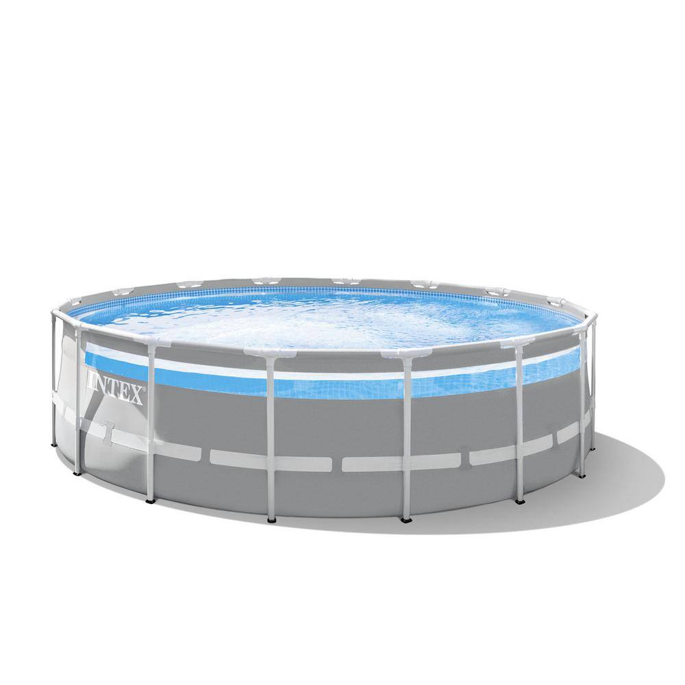 Intex 16 ft. x 48 in. Clearview Prism Above Ground Swimming Pool with Pump