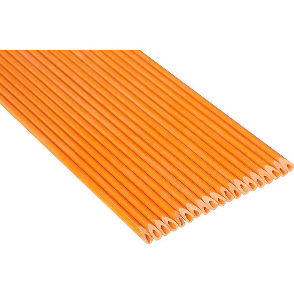 None 36 in. Hollow Reflective Driveway Markers for Easy Visibility at Night, 5/16 in. Diameter Orange, ( 100-Pack)