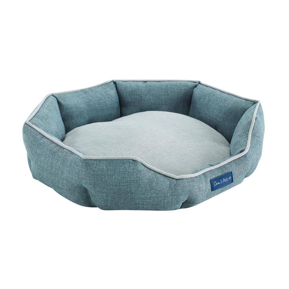 Sam's Pets Arthur Medium Teal Hexagon Dog Bed