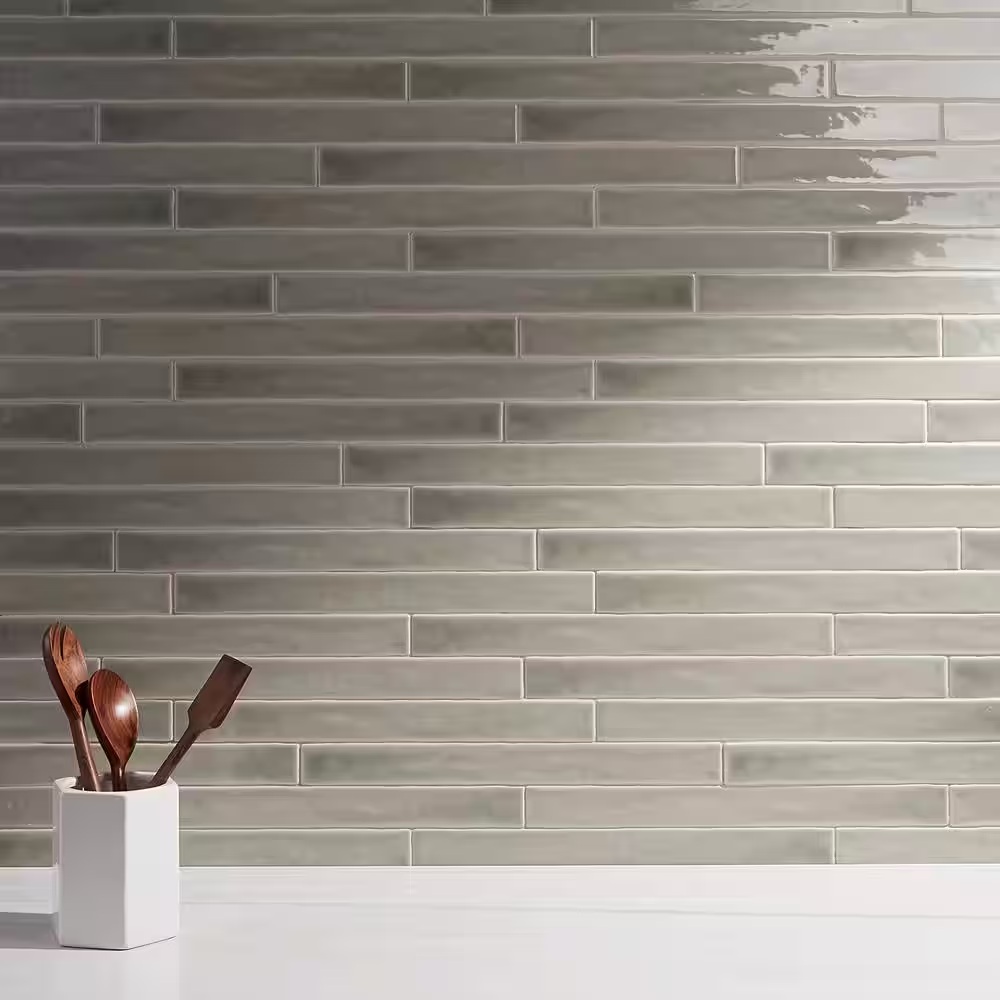 Ivy Hill Tile Nantucket Green 2 in. x 20 in. Polished Ceramic Wall Tile (20 pieces/ 5.38 sq. ft./ Case)