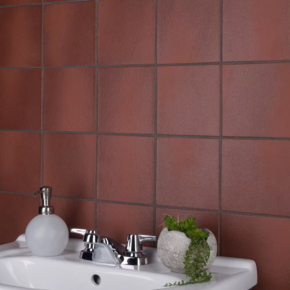 Merola Tile Quarry Flame Red 5-7/8 in. x 5-7/8 in. Ceramic Floor and Wall Tile (5.98 sq. ft./Case)