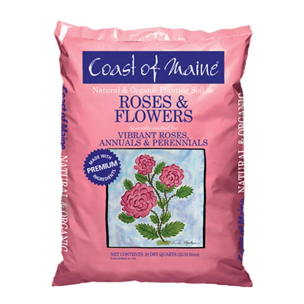 None 20 qt. Bag Organic Potting Soil Natural Rose and Flower (4-Pack)