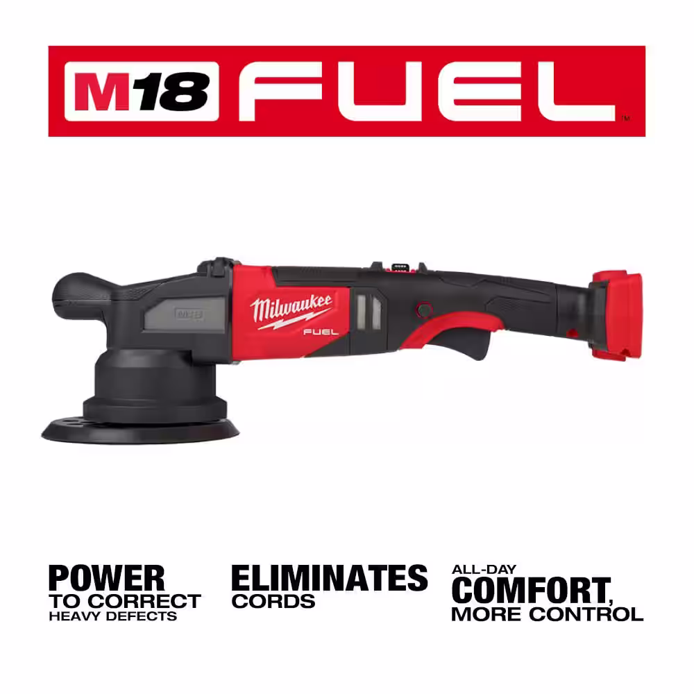 Milwaukee M18 FUEL18V Lithium-Ion Brushless Cordless 21MM DA Polisher (Tool-Only)