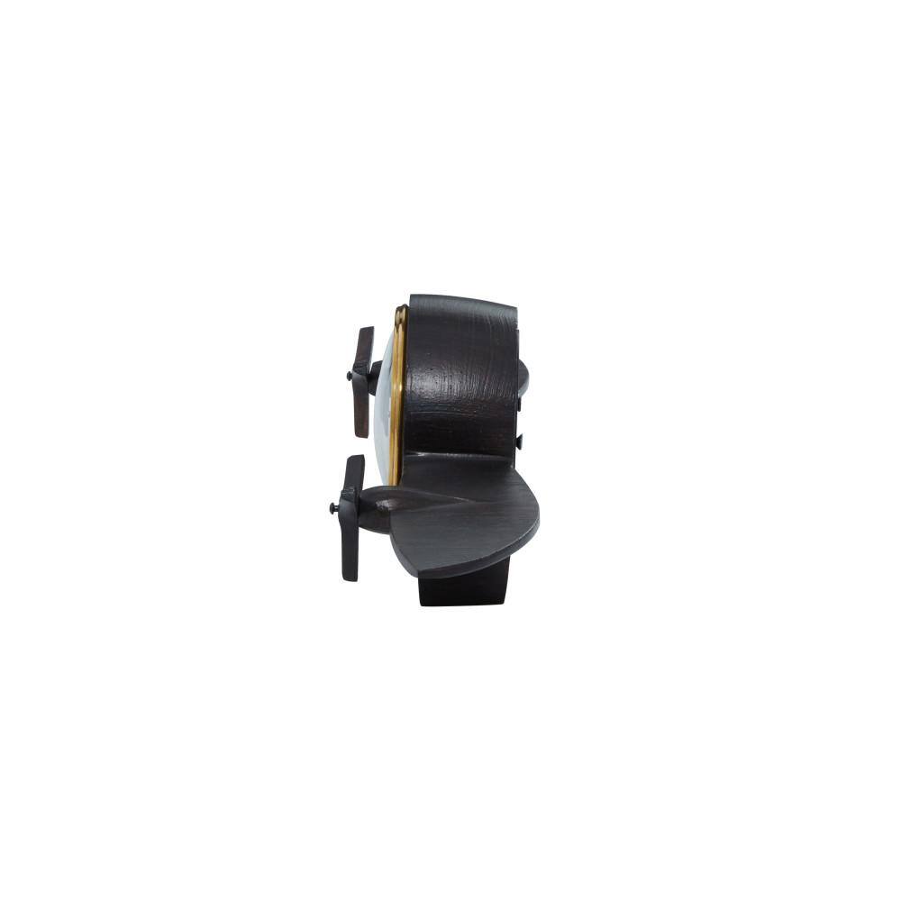 Novogratz Black Aluminum Airplane Clock