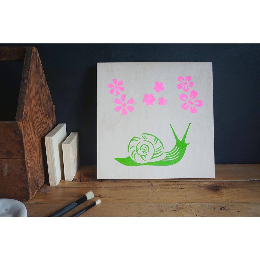 Stencil1 Snail and Flowers Stencil