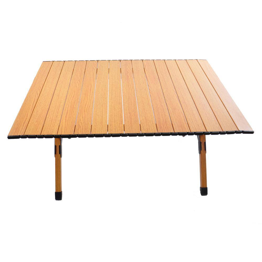 Tatayosi Portable picnic table, rollable aluminum alloy table top for 4-5 people, with handbag