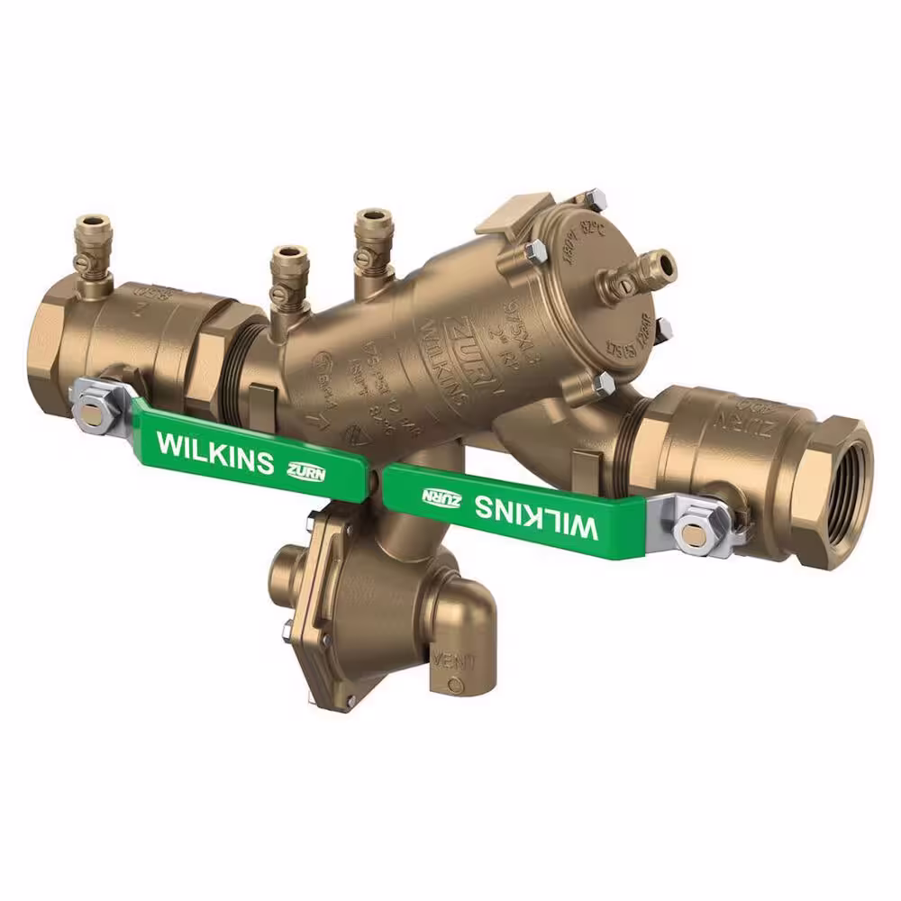 Wilkins 2 in. 975XL3 Reduced Pressure Principle Backflow Preventer with Union Ball Valves