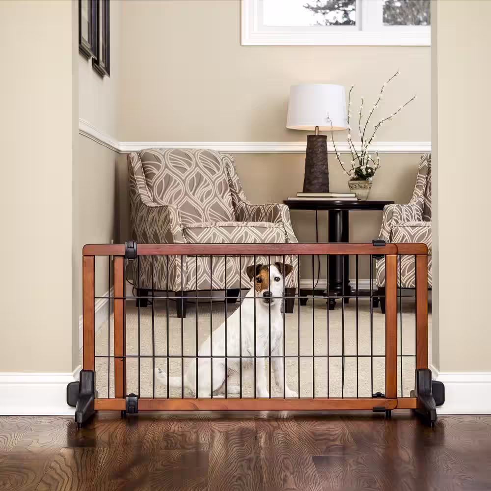 None Carlson 20 in. Wood Freestanding Extra Wide Pet Gate