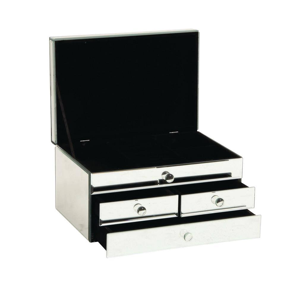 Litton Lane Silver Glam Jewelry Box