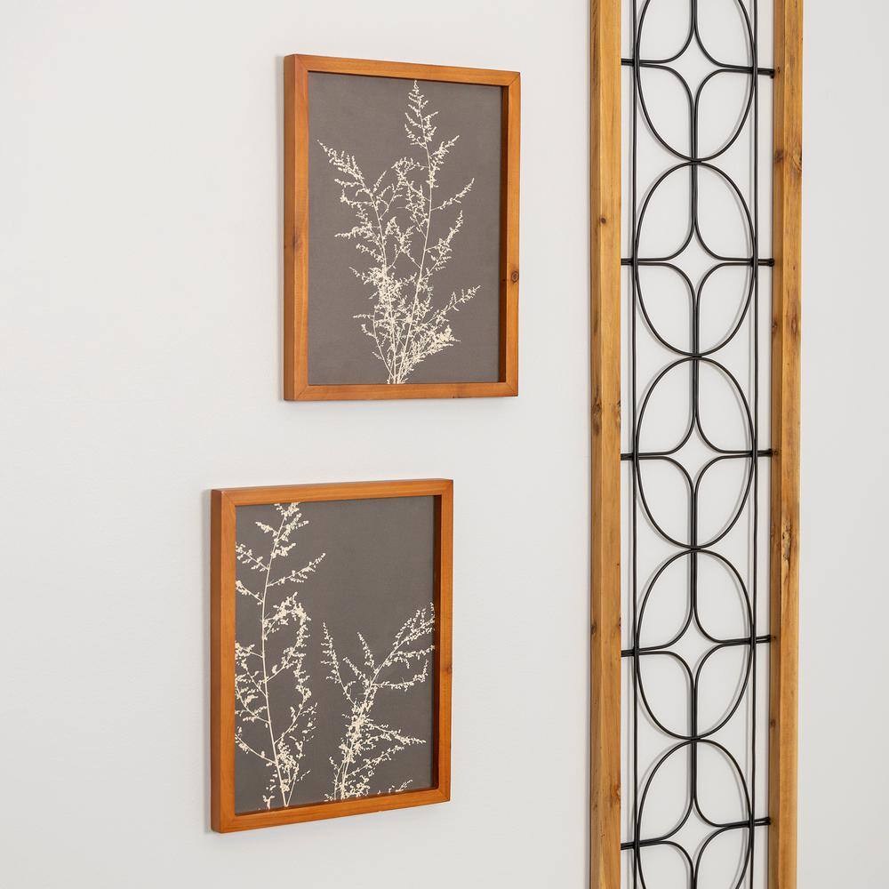 Stratton Home Decor Modern Farmhouse Botanical Wildflowers Framed Wall Art (Set of 2)