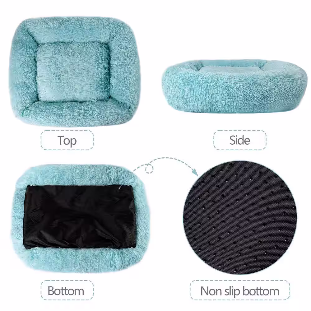None S-22 x 18 x 8 in Soft Plush Orthopedic Pet Bed Slepping Mat Cushion for small Dog Cat Pink