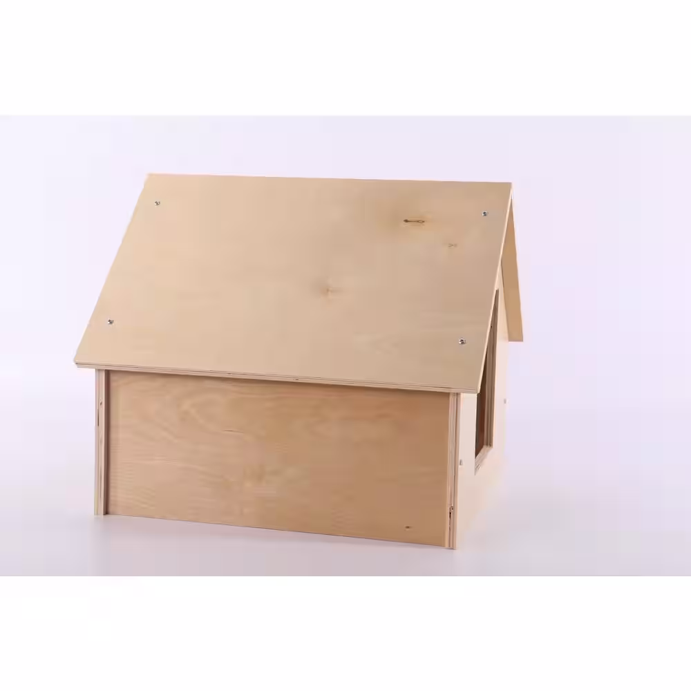 K and H Pet Products Natural Wood 25-Watt Birchwood Manor Thermo-Kitty Home (Heated) - 18 in. x 16 in. x 15 in.