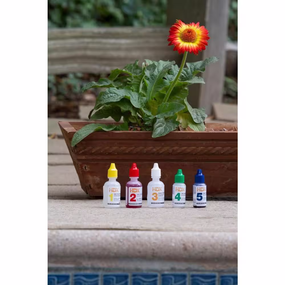 HDX Replacement Solutions 1-5 for Swimming Pool and Spa Water Test Kits
