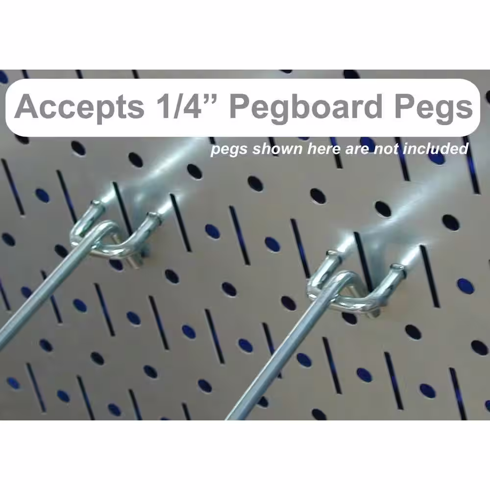 Wall Control 32 in. x 48 in. Metal Pegboard Standard Tool Storage Kit with Blue Pegboard and Black Peg Accessories