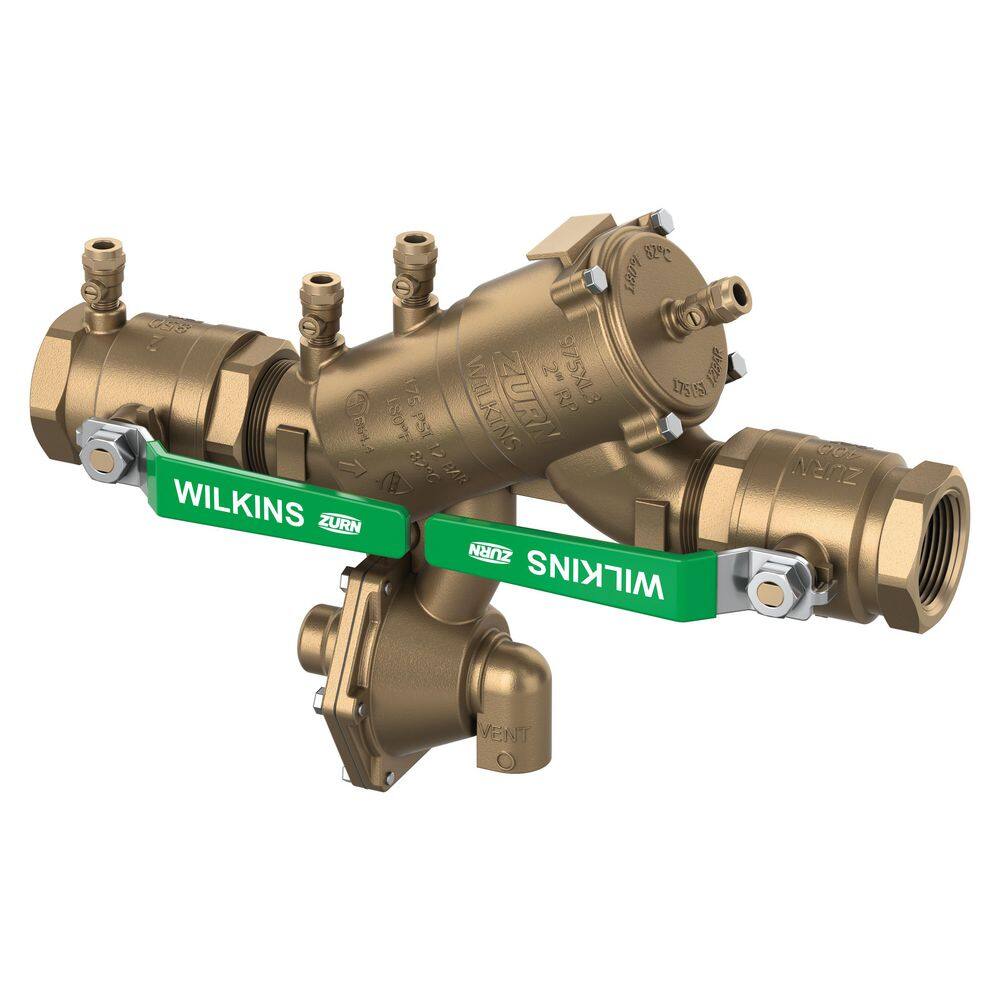 Wilkins 1-1/2 in. 975XL3 Reduced Pressure Principle Backflow Preventer with Integral Male Flare SAE Test Fittings