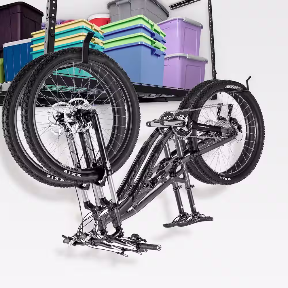 FLEXIMOUNTS Accessory Hook for Overhead Garage Storage Rack in Black