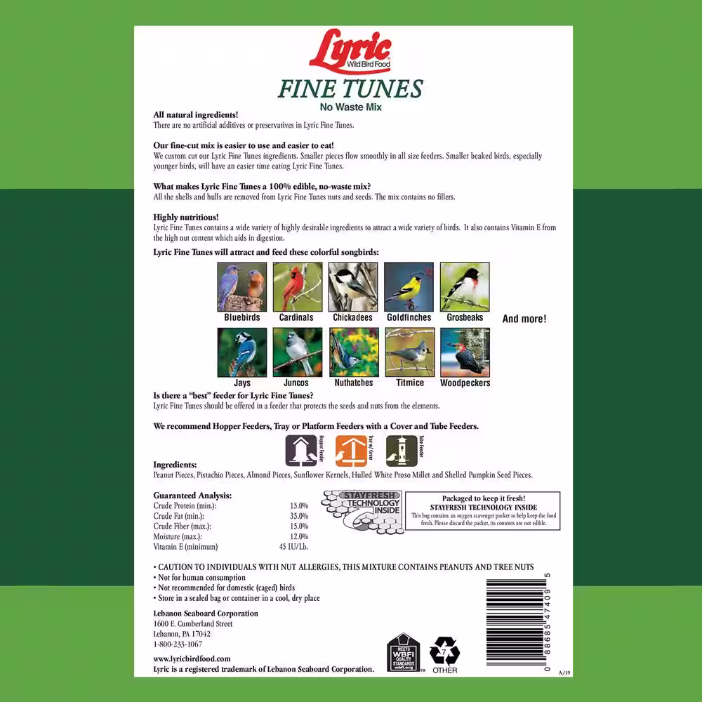 Lyric 15 lbs. Fine Tunes No Waste Bird Seed Mix