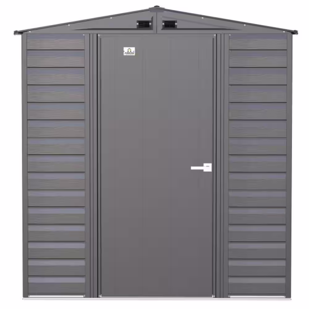 Arrow Select 6 ft. W x 7 ft. D Charcoal Metal Shed 39 sq. ft.