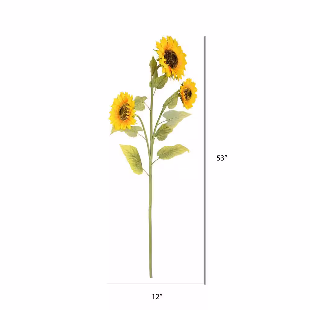 Vickerman 53 in Artificial Yellow Sunflower Spray