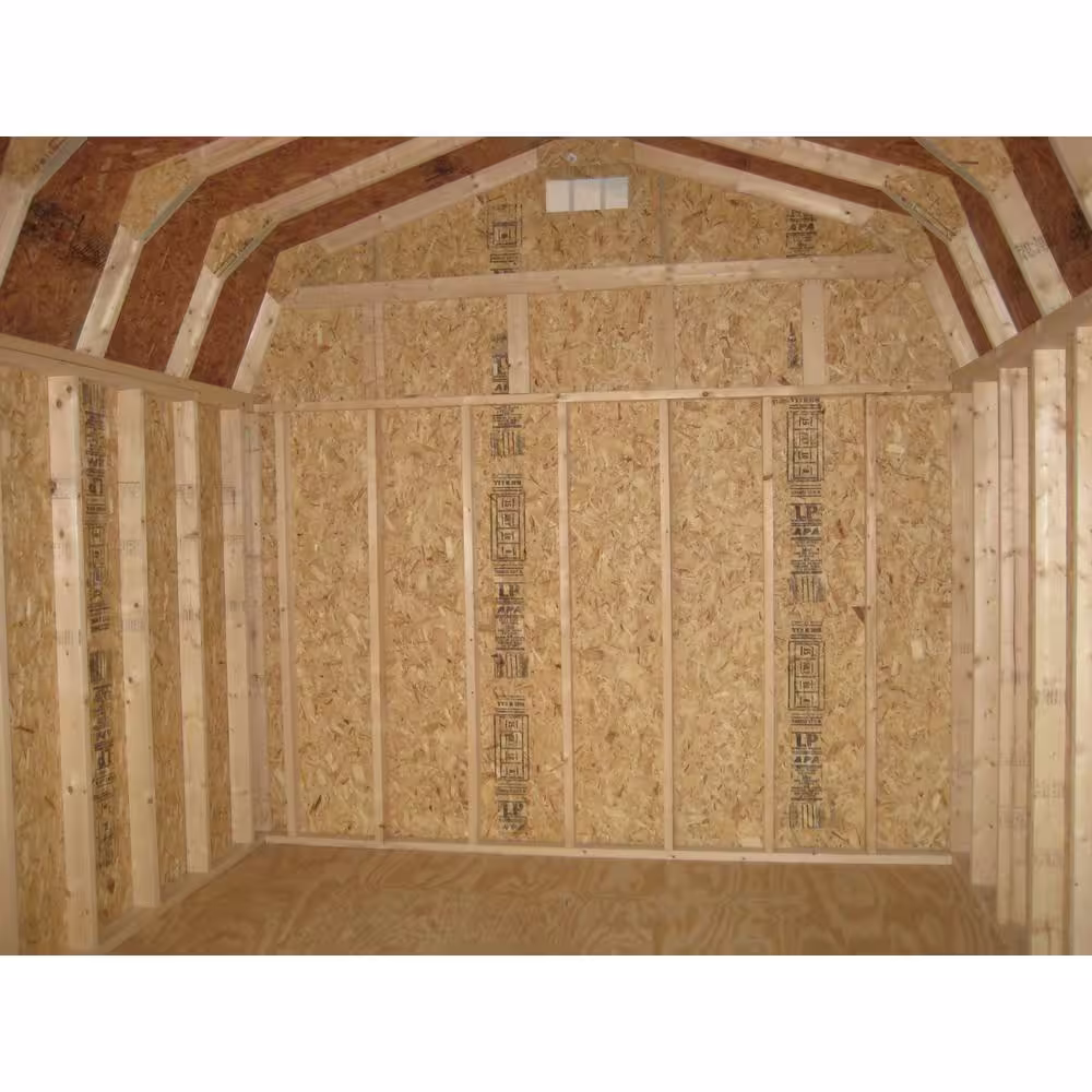 LITTLE COTTAGE CO. Classic Gambrel 10 ft. x 10 ft. Wood Storage Building DIY Kit with 6 ft. Sidewalls with Floor