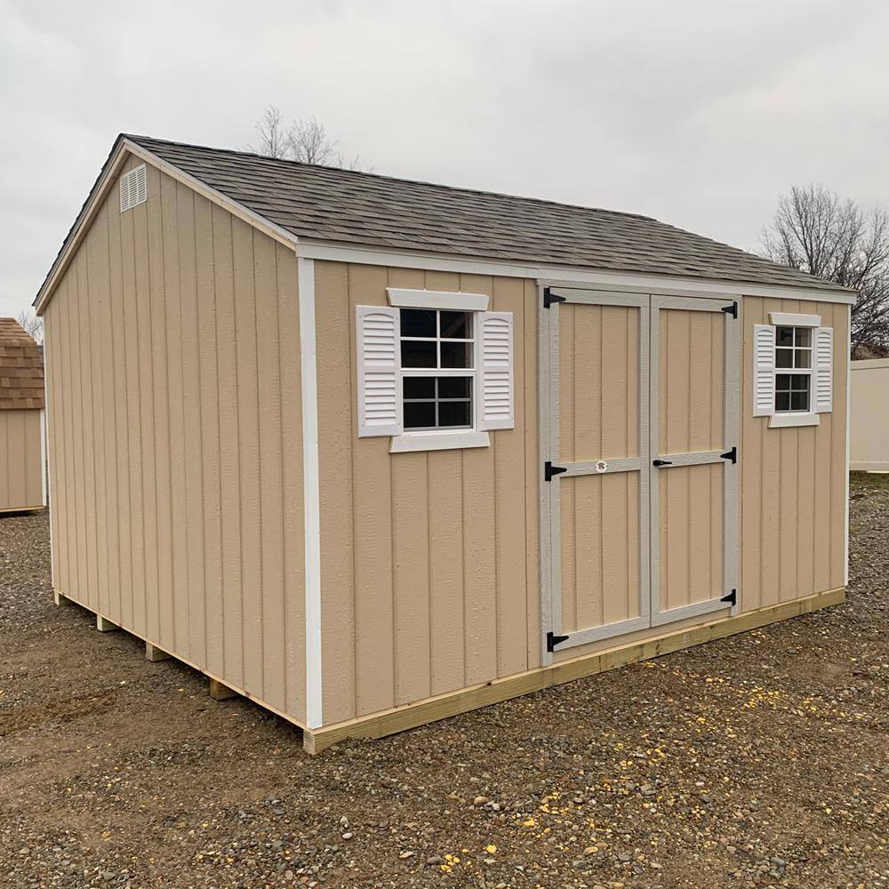 LITTLE COTTAGE CO. Value Workshop 8 ft. x 8 ft. Wood Shed Precut Kit with Floor