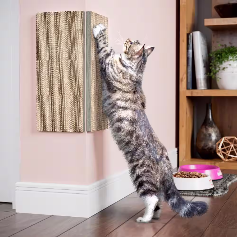 Way Basics Eco zBoard London Grey Corner Cat Scratcher