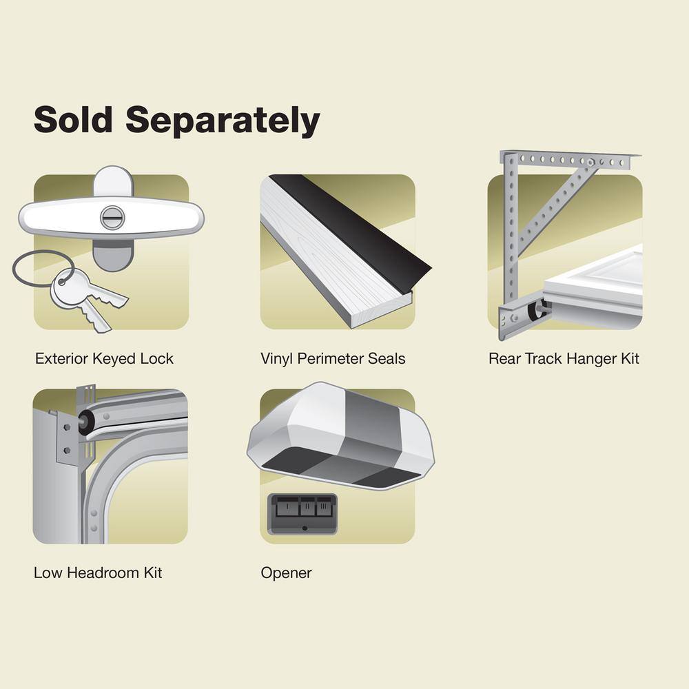 Clopay Gallery Steel 9 ft. x 7 ft. 6.5 R-Value Insulated Medium Finish Garage Door with Decorative Windows