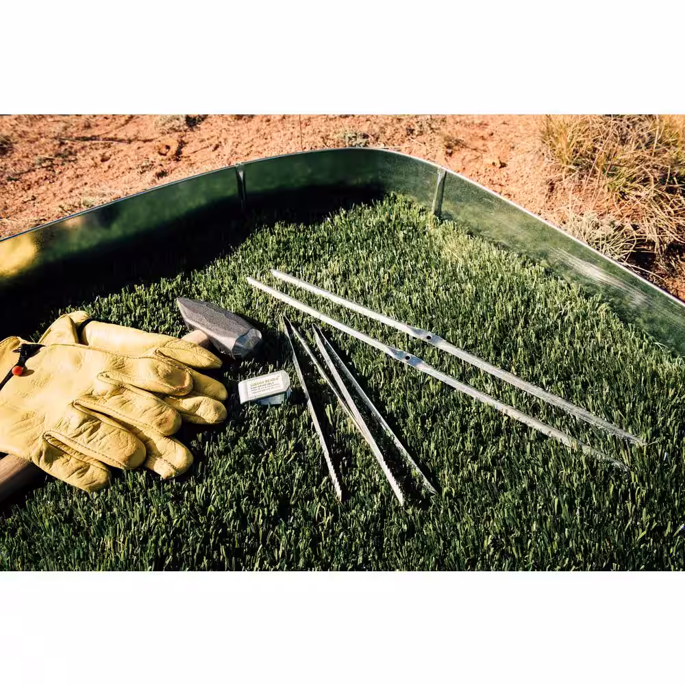 None 20-Gauge 48 in. x 4 in. Galvanized Steel Landscape Edging Kit (40 ft. Kit)