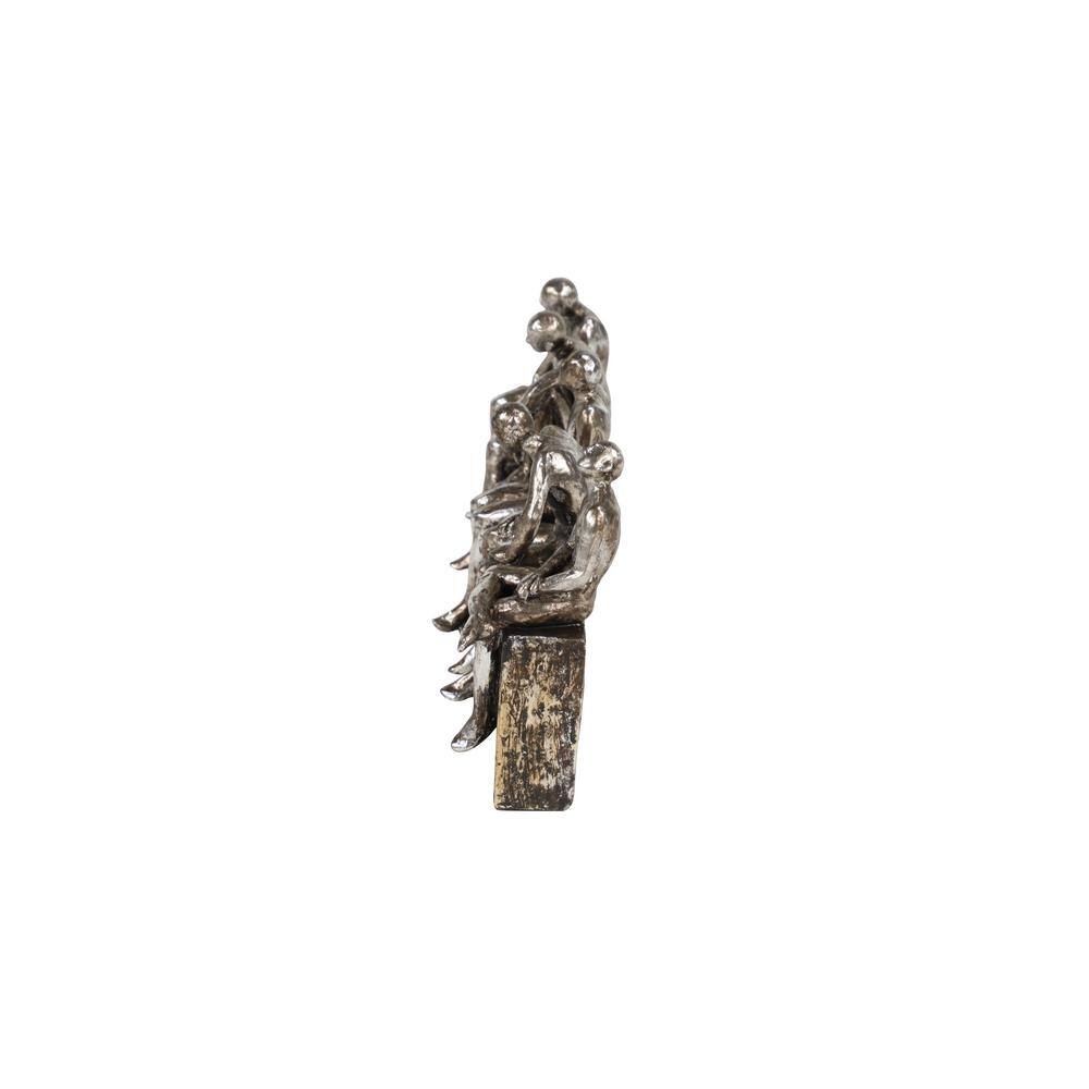 Litton Lane Silver Polystone People Sculpture