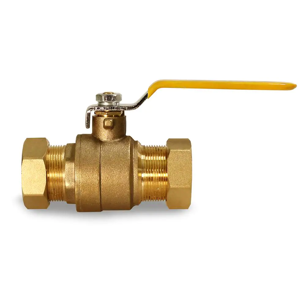 The Plumber's Choice 1 in. Premium Brass Full Port Ball Valve with Compression Connections